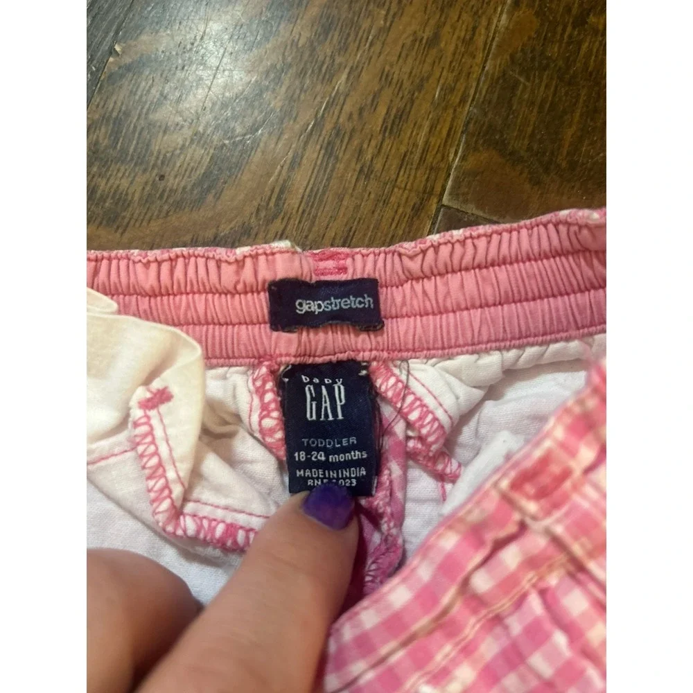 Baby Gap Toddler Checkered‎ Pants 18-24 Months Flowers